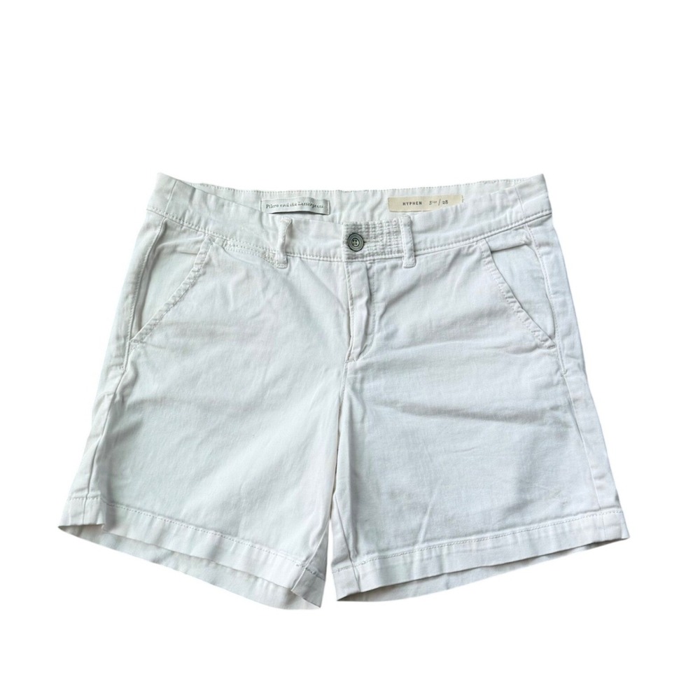 Pilcro and the Letterpress Hyphen Off White Chino Shorts Womens 28 Anthropologie